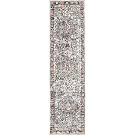 Safavieh 2 ft.-2 in. x 8 ft. Martha Stewart Power Loomed Runner Area Rug, Grey & Blue MSR813F-28